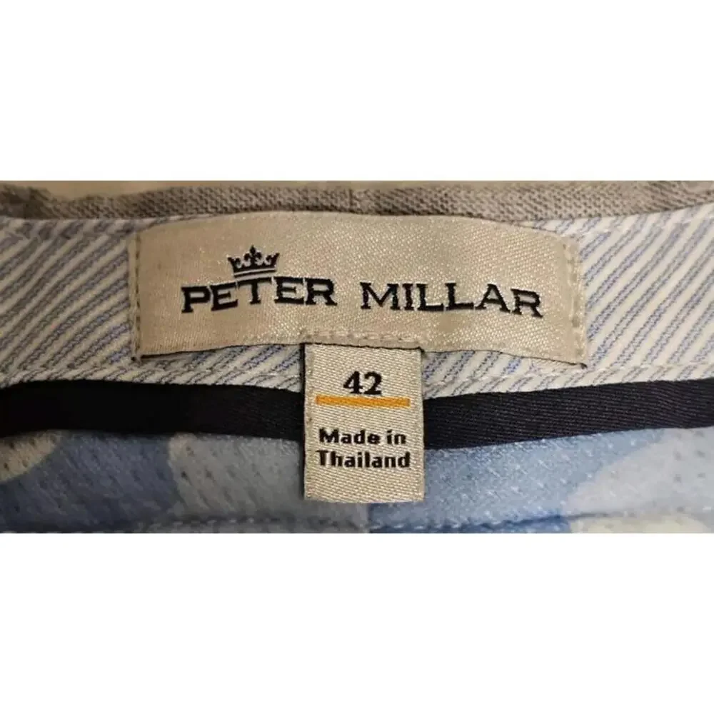 Mens 42 Peter Millar light Grey golf casual‎ shorts Excellent Condition